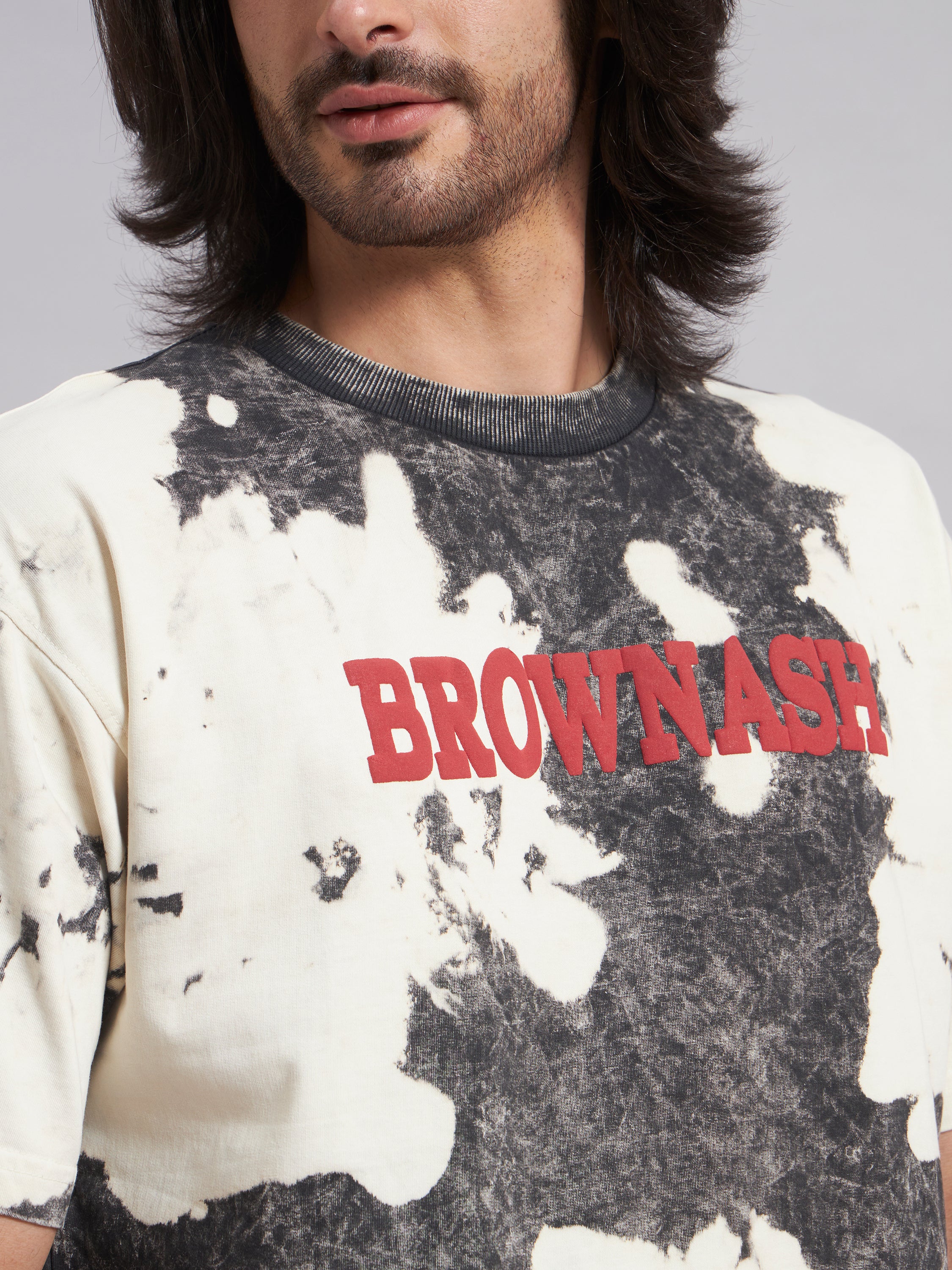 Brownash Signature Oversized Tie Dye T-Shirt | 3D Chest Artwork