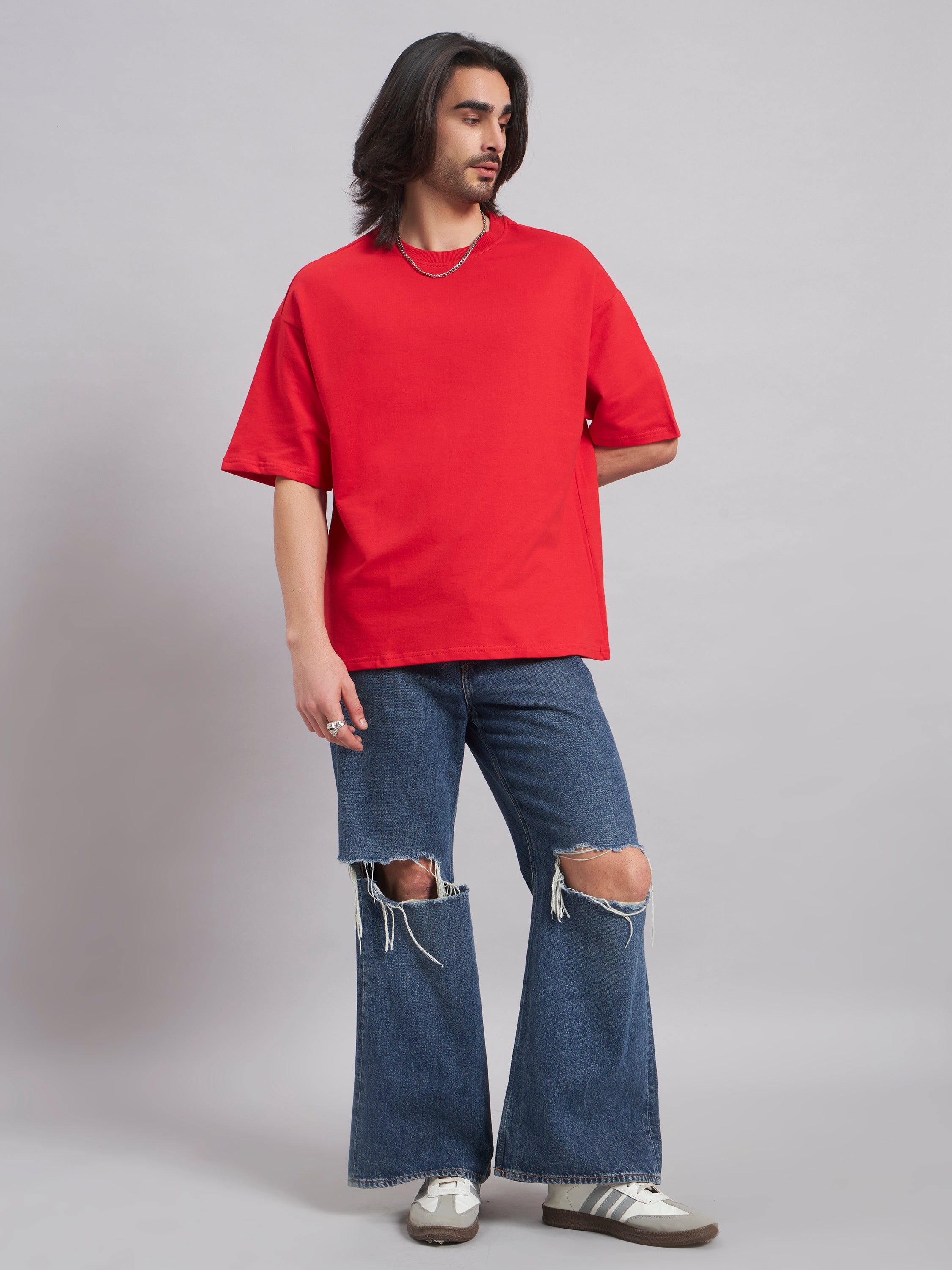 Inspiring Red Oversized Tee