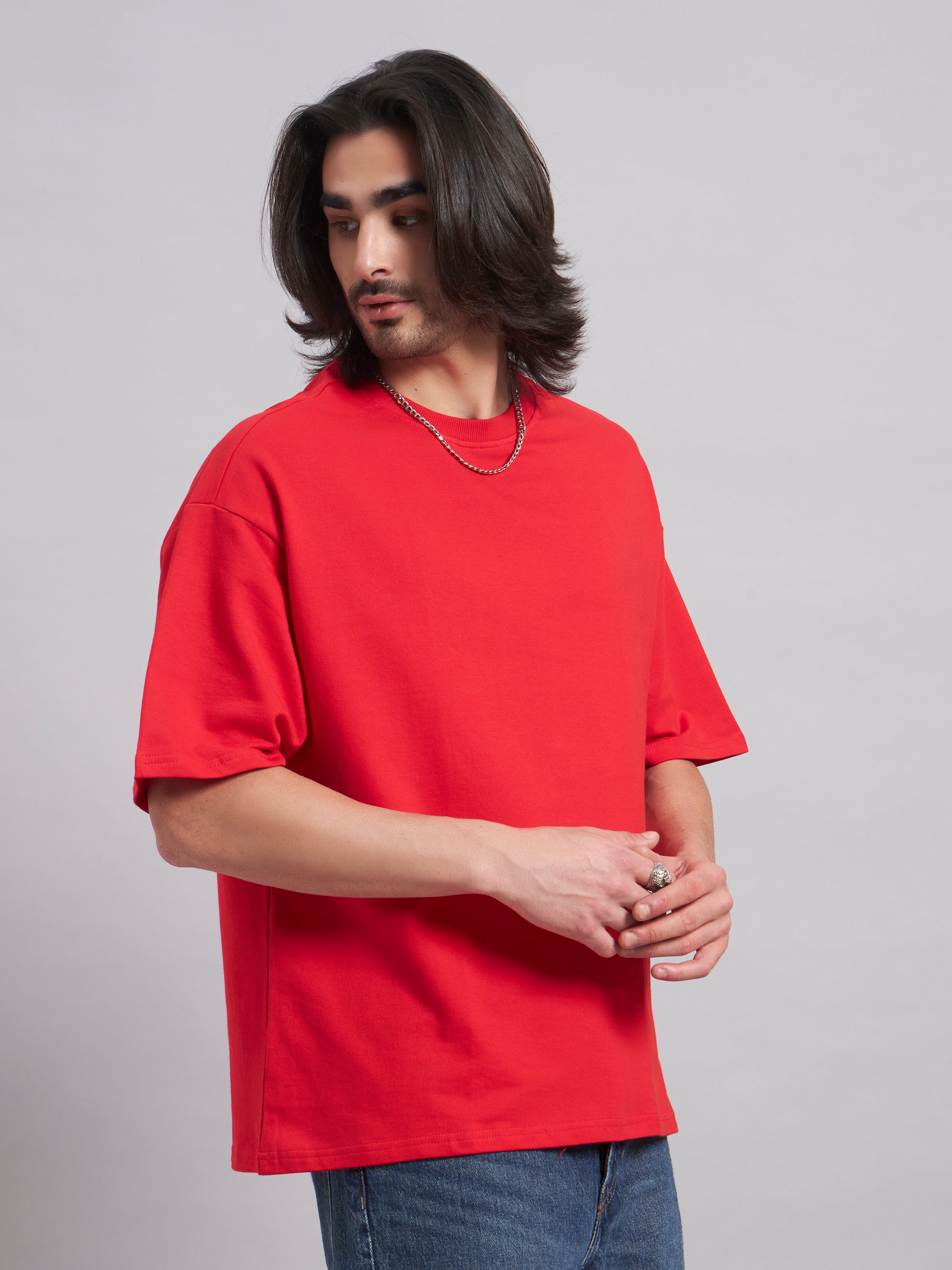 Inspiring Red Oversized Tee